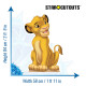 Figurine en carton taille réelle Le Roi Lion Simba H 95 CM