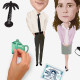 Stickers repositionnables The Office - tous les personnages