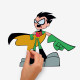 Stickers repositionnables Teen Titans Go ! - tous les personnages