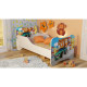 Lit et Matelas - Lit Enfant Super Car - Happy Kitty - 160 x 80 cm