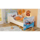 Lit et Matelas - Lit Enfant Avion - Happy Kitty - 160 x 80 cm