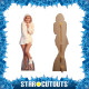 Figurine en carton taille réelle – Marilyn Monroe à la plage – en Blanc - Hauteur 169 cm