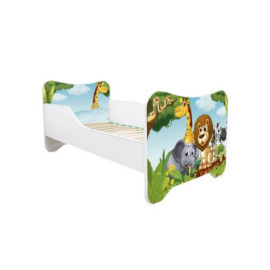 Lit et Matelas - Lit Enfant Jungle et Safari - Happy Kitty - 160 x 80 cm