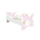 Lit et Matelas - Lit Enfant Chaton Blanc - Happy Kitty - 140 x 70 cm