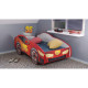 Lit LED et Matelas - Lit Enfant Voiture de Course Rouge - Cars - 140 x 70 cm