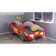 Lit LED et Matelas - Lit Enfant Voiture de Course Rouge - Cars - 140 x 70 cm