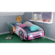 Lit LED et Matelas - Lit Enfant Rosa - Racing Car Girl - 160 x 80 cm