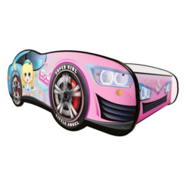 Lit LED et Matelas - Lit Enfant Blanca - Racing Car Girl - 140 x 70 cm