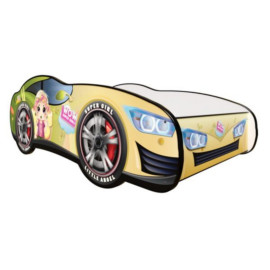Lit LED et Matelas - Lit Enfant Vanessa - Racing Car Girl - 160 x 80 cm