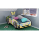 Lit LED et Matelas - Lit Enfant Vanessa - Racing Car Girl - 140 x 70 cm