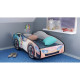 Lit LED et Matelas - Lit Enfant Licorne - Racing Car Girl - 160 x 80 cm