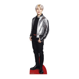 Figurine en carton taille reelle BTS Bangtan Boy Silver Jacket r Park_Ji_Min (Jimin) 90cm