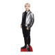 Figurine en carton taille reelle Park Ji-min (Jimin) - veste argentée groupe Kpop BTS BANGTAN BOYS 174cm