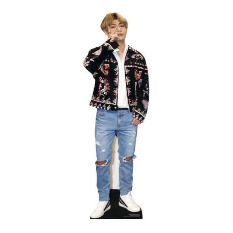 Figurine en carton taille reelle Bandeau pour garçon BTS Bangtan Kim_Taehyung_V (Star Mini) 90cm