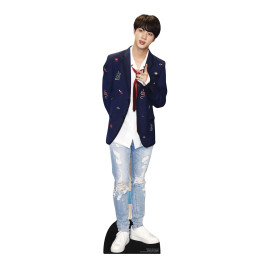 Figurine en carton taille reelle BTS Bangtan Boys Red Tie Kim_Seok_Jin (Jin) 90cm
