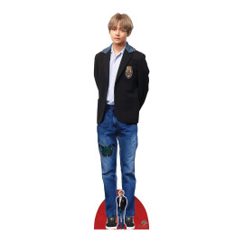 Figurine en carton taille réelle BTS Bangtan Kim Taehyung (V) en blazer bleu -Haut 178cm