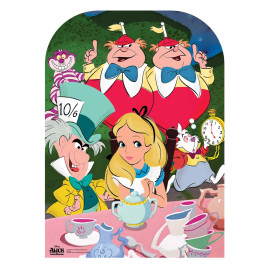 Figurine en carton Passe Tete Tea Party Alice Au Pays des Merveilles