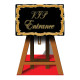 Figurine en carton Panneau d'accueil ou d' entrée noir VIP Casino - Haut 116 cm