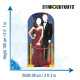 Figurine en carton Passe tête Couple smoking et robe de soirée rouge style Hollywood et Casino - 186 cm