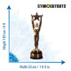 Figurine en carton trophée récompense en or style oscar avec étoile Star Award Casino 183 cm