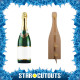Figurine en carton Bouteille de champagne thème casino et fête 188 cm