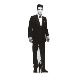 Figurine en carton Elvis Presley en smoking Tuxedo - Haut 178 cm
