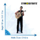 Figurine en carton Elvis Presley chante à avec sa guitare H181 cm