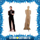 Figurine en carton Elvis Presley en costume noir et cravate blanche H180 cm