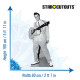 Figurine en carton Elvis Presley costume et guitare autour du cou -H 180 cm