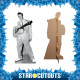 Figurine en carton Elvis Presley costume et guitare autour du cou -H 180 cm