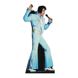 Figurine en carton Elvis Presley Costume Bleu Las Vegas Blue Jump H167 cm