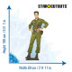 Figurine en carton Elvis Presley militaire en tenue de soldat -GI Army- H 186 cm