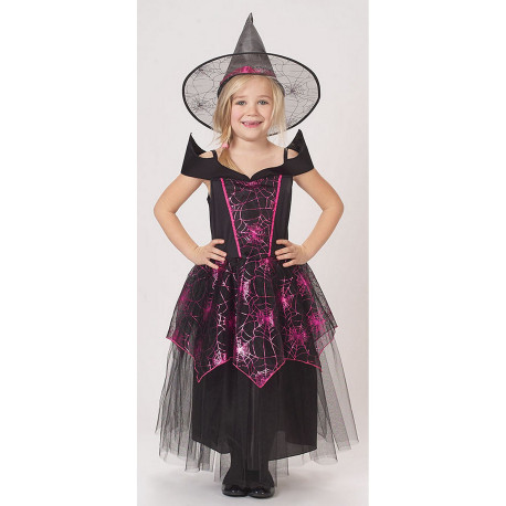 Déguisement Robe Avec Chapeau Noir/Rose 5/7 Ans