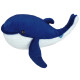 Jemini Toodoo - Peluche Baleine Bleue - 53 cm