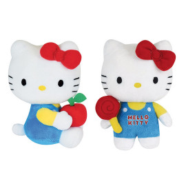 Jemini Hello Kitty Lot De 2 Peluches - Avec Pomme Et Sucette - 17 cm