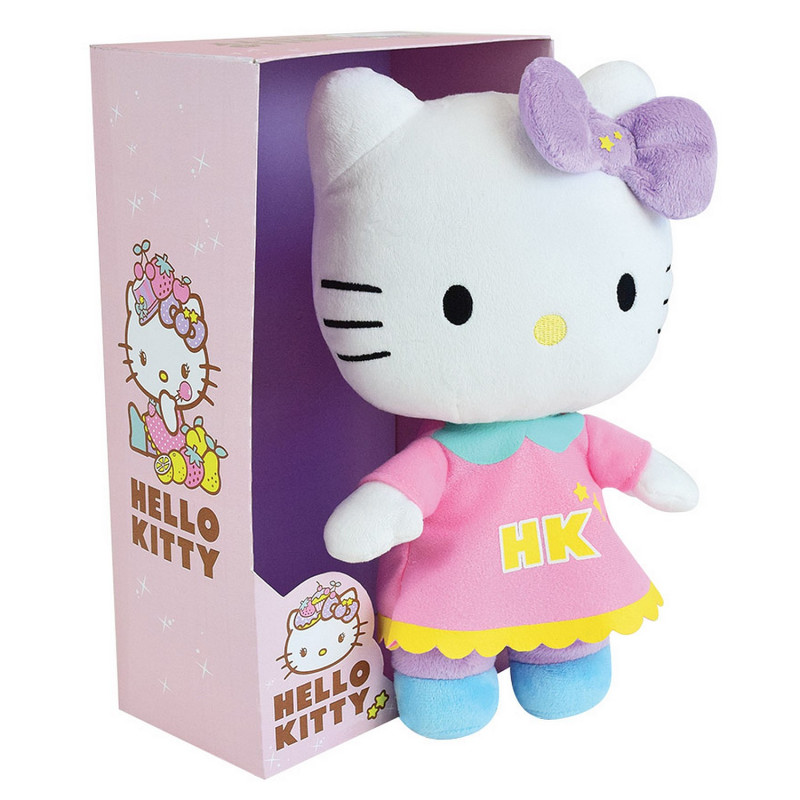 Hello Kitty Peluche Avec Béret Rose Modèle Bean Bag Paris H17 Cm à