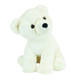 Peluche - Ours Blanc Assis - 22cm