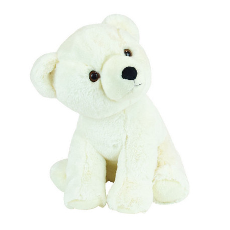 Peluche - Ours Blanc Assis - 22cm