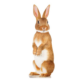 Figurine en carton taille réelle lapin marron sur deux pattes H 90 cm
