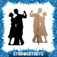 Figurine en carton couple de danseurs de Salsa (ombre- silhouette) 182 cm