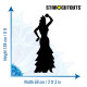 Figurine en carton Danseuse Flamenco et castagnettes (Silhouette/ombre) - 184 cm