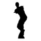 Figurine en carton ombre - silhouette de danseur type hip hop - H 172 cm