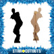 Figurine en carton ombre - silhouette de danseur type hip hop - H 172 cm