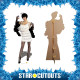 Figurine en carton vintage Broadway femme robe blanche année 20-30- H 170 cm