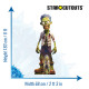 Figurine en carton zombie vert - Halloween - Haut 183 cm