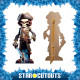 Figurine en carton pirate squelette qui tient une épée - Halloween - Haut 164 cm