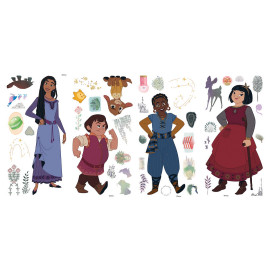Stickers repositionnables Disney Wish Asha et ses amis