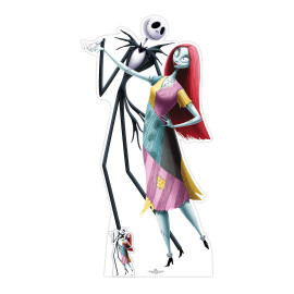 Figurine en carton Jack et Sally qui dansent - L'Etrange Noël de Monsieur Jack - Haut 185 cm
