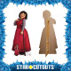 Figurine en carton Disney Wish, Dahlia Robe Rouge et Bequille - Haut 161x69 cm