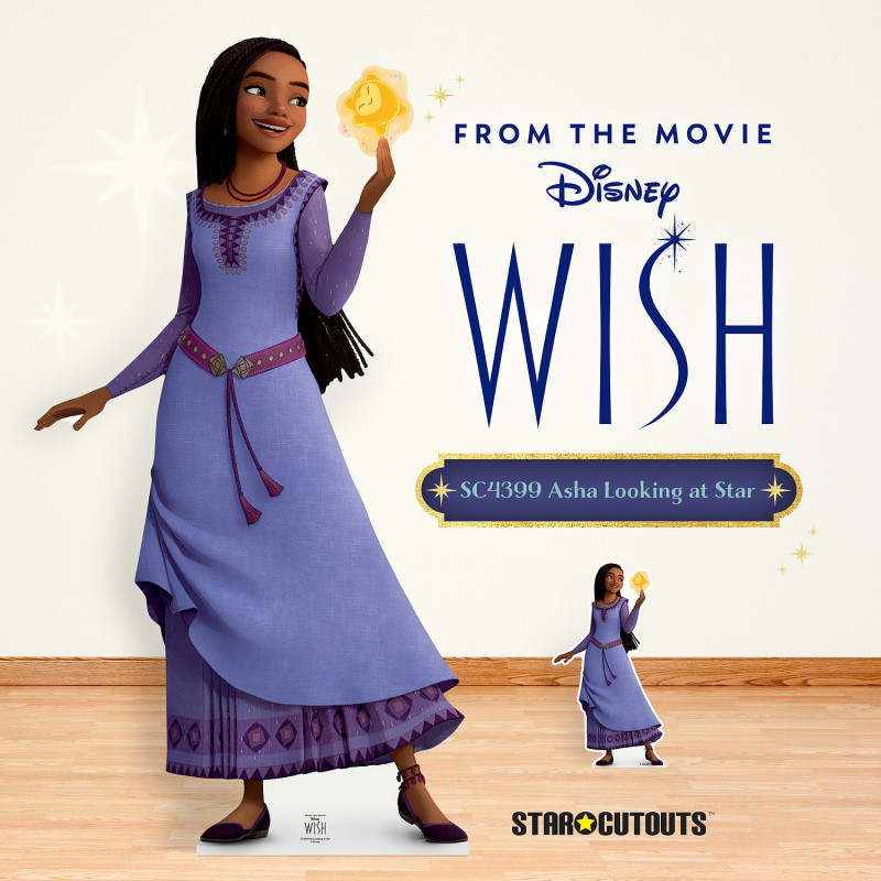 Figurine en carton Wish Asha Qui Tient regarde L'Étoile Magique